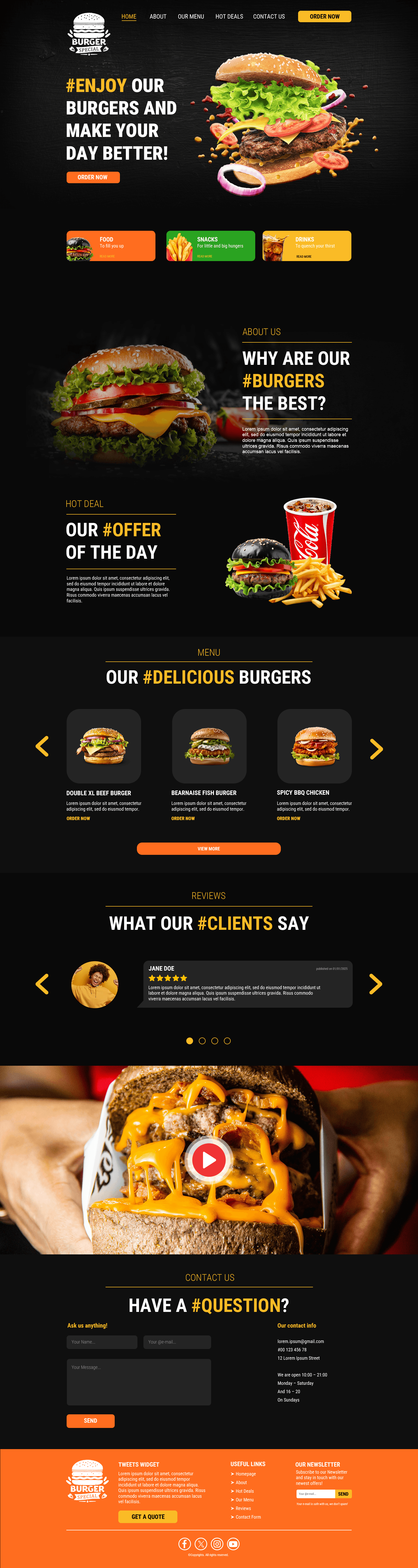 Burger special